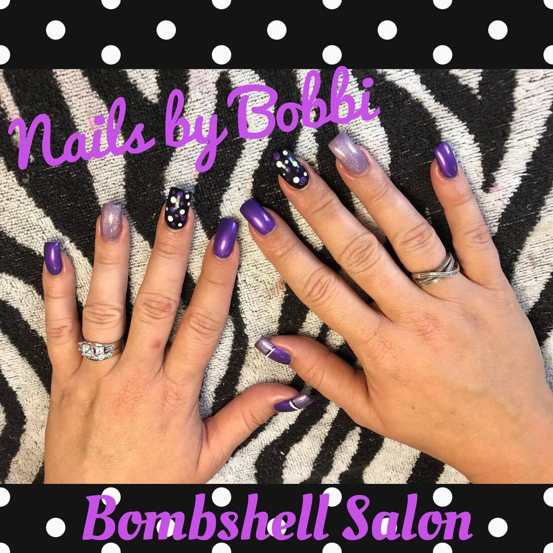 Purple acrylic nail set — Nails by Bobbi